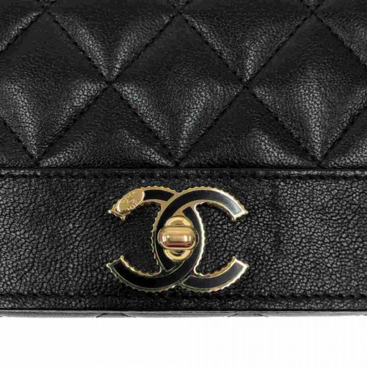 CHANEL シャネル 財布 長財布 マトラッセ マドモアゼル キズ有 ラムスキン/レザー ブラック x  ワインレッド｜中古｜なんでもリサイクルビッグバン