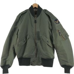 〇〇 BUZZ RICKSON'S バズ リクソンズ メンズ フライトジャケット vintagePEANUTS TYPE L-2B サイズL BR11132 カーキ Bランク