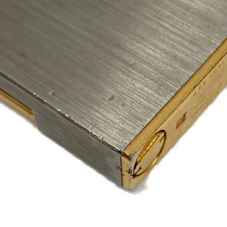  S.T.Dupont エステーデュポン ライン2 ヘアライン ガスライター シルバー x ゴールド 現状渡し