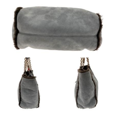  Salvatore Ferragamo サルヴァトーレフェラガモ ムートン トートバッグ AU-21/B936 グレー x ブラウン