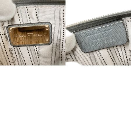  Salvatore Ferragamo サルヴァトーレフェラガモ ムートン トートバッグ AU-21/B936 グレー x ブラウン