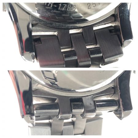  ENPORIO ARMANI クロノグラフ 腕時計 AR-1786 シルバー x ブラック