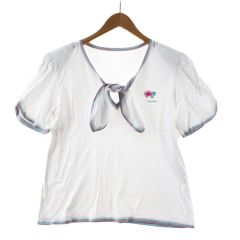  LEONARD レオナール レディース 半袖カットソー サイズLL ホワイト Cランク