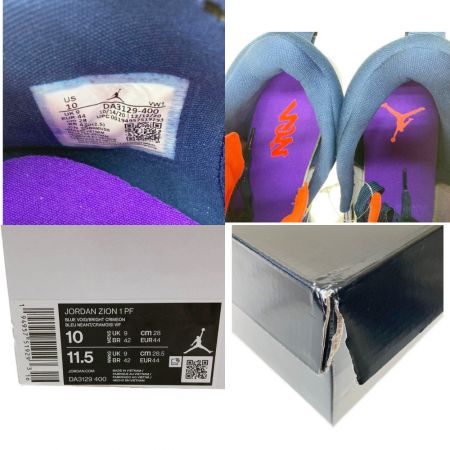  NIKE ナイキ JORDAN ZION 1 PF 28cm バスケット シューズ  DA3129-400 パープル×オレンジ x ネイビー
