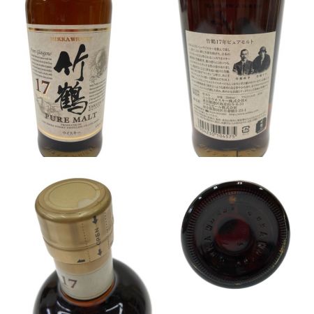 【北海道内限定発送】 TAKETSURU 竹鶴/ニッカウイスキー 700ml  竹鶴17年 PURE MALT 43% ウイスキー 未開栓