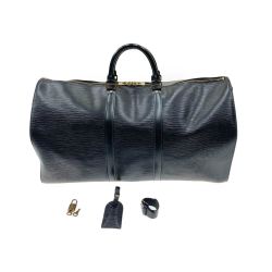 〇〇 LOUIS VUITTON ルイヴィトン エピ キーポル55 ボストンバッグ M59142 ブラック Aランク