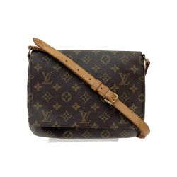〇〇 LOUIS VUITTON ルイヴィトン モノグラム ミュゼット タンゴ ショート ワンショルダー M51257 ブラウン Bランク