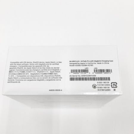  Apple アップル AirPods Pro ワイヤレス イヤホン MLWK3J/A 未開封品