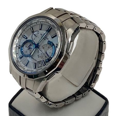  CASIO カシオ OCEANUS オシアナス マンタ メンズ腕時計 0CW-S1400 ブルー x シルバー