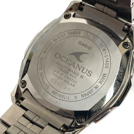  CASIO カシオ OCEANUS オシアナス マンタ メンズ腕時計 0CW-S1400 ブルー x シルバー
