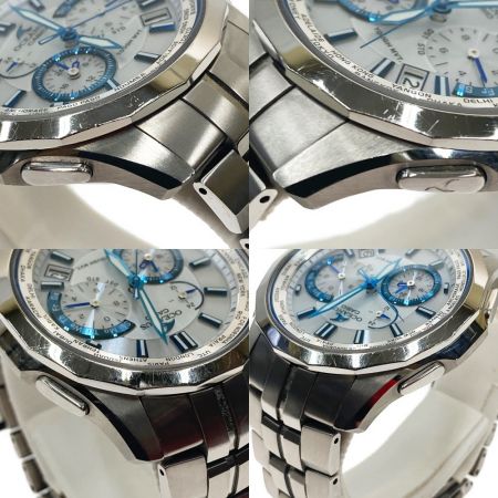  CASIO カシオ OCEANUS オシアナス マンタ メンズ腕時計 0CW-S1400 ブルー x シルバー