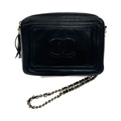 〇〇 CHANEL シャネル タッセルチャーム ココマーク ショルダーバッグ  ブラック ヴィンテージ 現状渡し Cランク