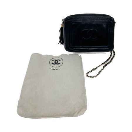  CHANEL シャネル タッセルチャーム ココマーク ショルダーバッグ  ブラック ヴィンテージ 現状渡し