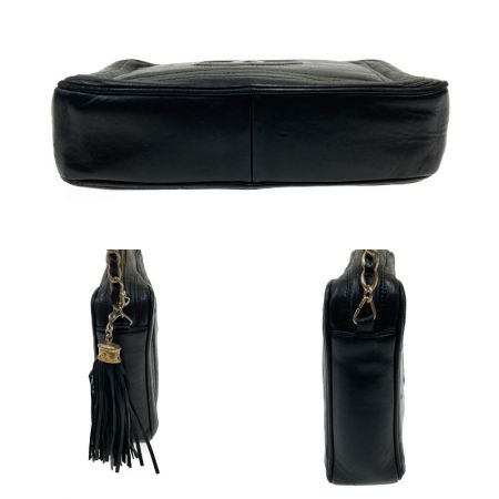  CHANEL シャネル タッセルチャーム ココマーク ショルダーバッグ  ブラック ヴィンテージ 現状渡し