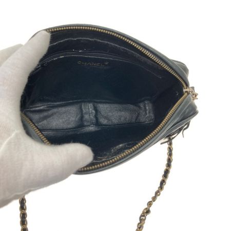  CHANEL シャネル タッセルチャーム ココマーク ショルダーバッグ  ブラック ヴィンテージ 現状渡し
