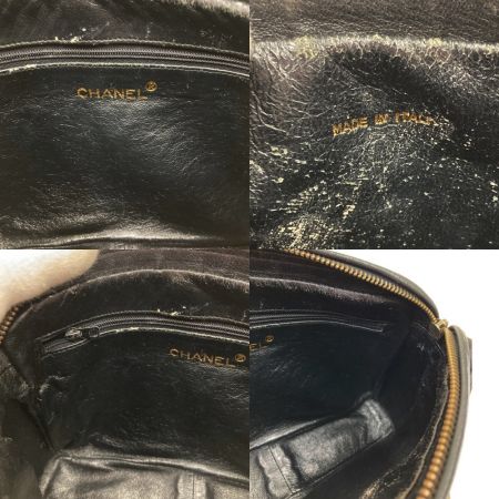  CHANEL シャネル タッセルチャーム ココマーク ショルダーバッグ  ブラック ヴィンテージ 現状渡し