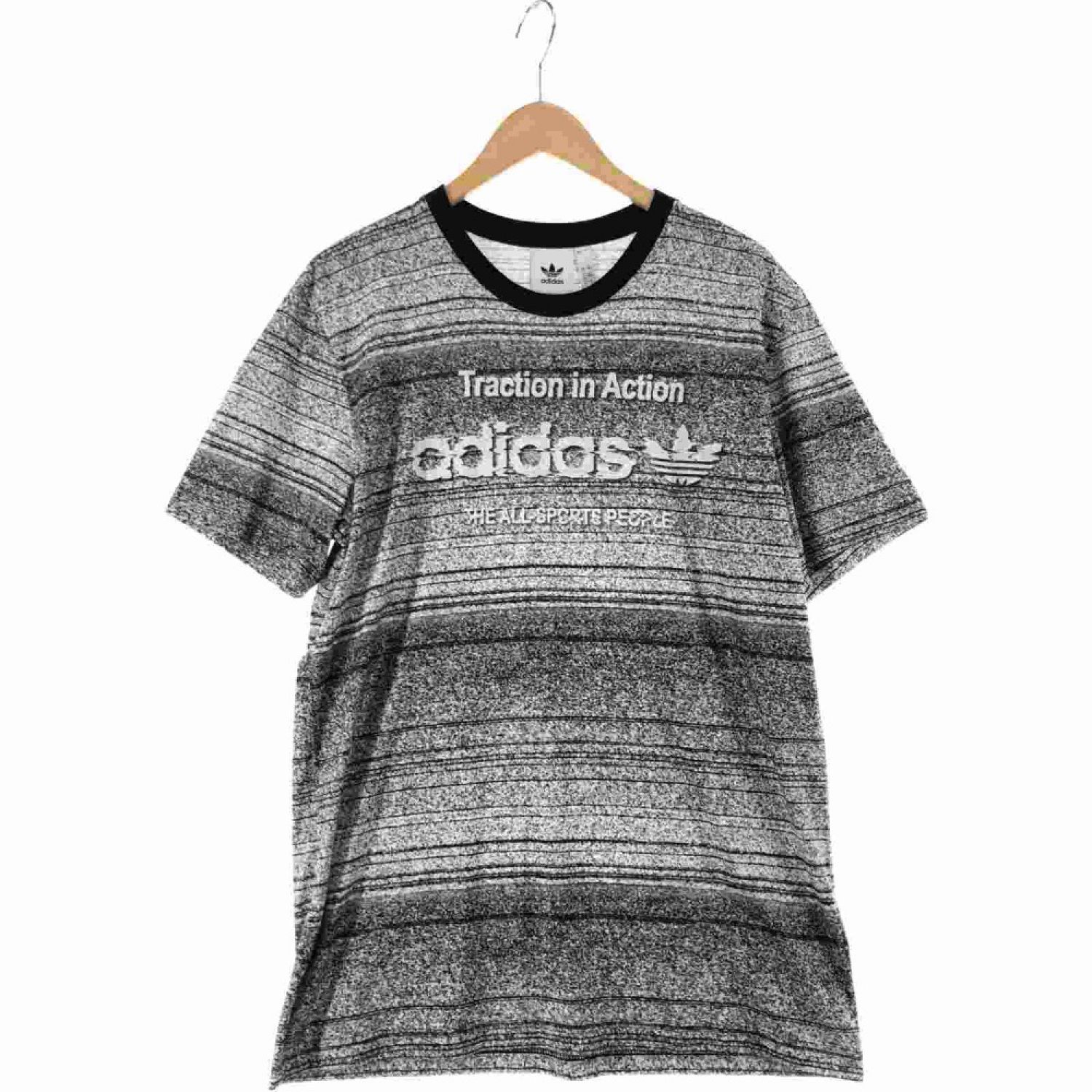 中古】 adidas アディダス メンズ Tシャツ サイズJ/O グレー Bランク