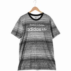 〇〇 adidas アディダス メンズ Tシャツ サイズJ/O グレー Bランク