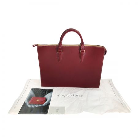  ＰＯＲＣＯＲＯＳＳＯ バッグ スクエアビジネスバッグ レッド