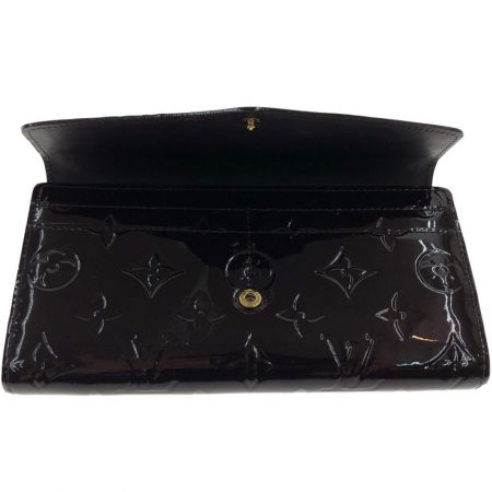  LOUIS VUITTON ルイヴィトン ポルトフォイユ・サラ モノグラム・ヴェルニ  長財布 M90152 パープル