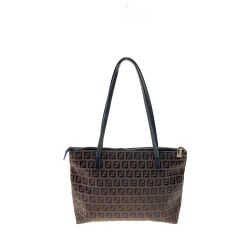 〇〇 FENDI フェンディ ズッカ ハンドバッグ  2305.8BH022.029 ブラウン ヴィンテージ 現状渡し Cランク