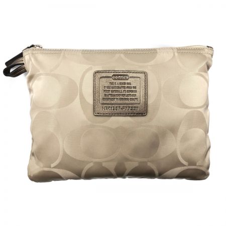  COACH コーチ シグネチャー トートバッグ ポーチ付き F77321 ベージュ