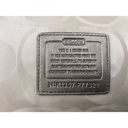  COACH コーチ シグネチャー トートバッグ ポーチ付き F77321 ベージュ