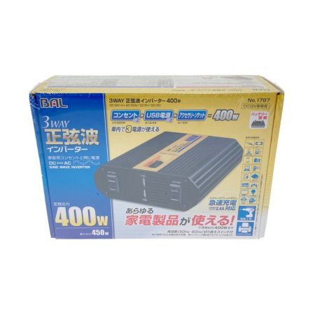   BAL バル 車用 3WAY 正弦波インバーター 400W No1787 未開封品