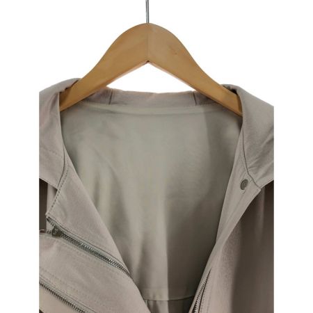  Leilian レリアン レディース コート フード付 ジップアップ サイズ13+ ベージュ