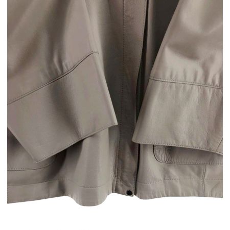  Leilian レリアン レディース コート フード付 ジップアップ サイズ13+ ベージュ