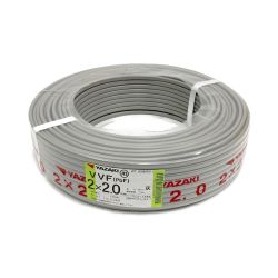 〇〇 YAZAKI ヤザキ VVFケーブル 2芯 2× 2.0 PbF 100m 未開封品 Nランク