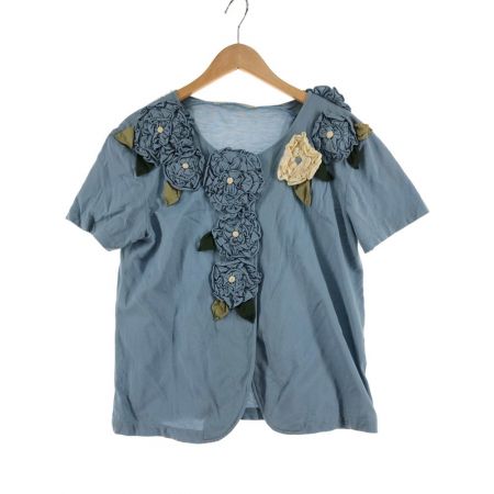  POTECHINO ポテチーノ レディース セットアップ 半袖カットソー×ボトム スカイブルー