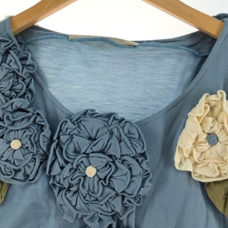  POTECHINO ポテチーノ レディース セットアップ 半袖カットソー×ボトム スカイブルー