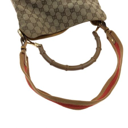  GUCCI グッチ バンブー 2weyバッグ GGキャンバス 001 4058 ベージュ