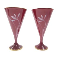 〇〇 KORANSHA Co. Ltd. 香蘭社 ベネチアン ペア ワイングラス Aランク