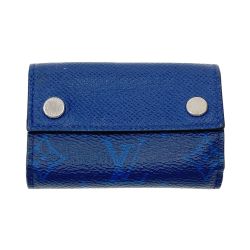 〇〇 LOUIS VUITTON ルイヴィトン タイガ ディスカバリー コンパクトウォレット 財布 M67620 コバルト Cランク