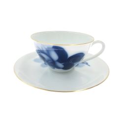 〇〇 大倉陶園 ブルーローズ コーヒーカップ＆ソーサー Aランク