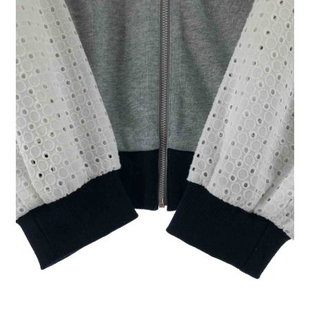  PINORE ピノーレ レディース ジャケット フード付き 袖レース サイズ38 グレー