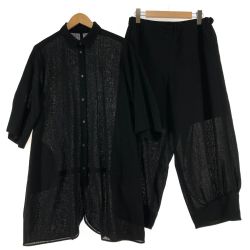 〇〇 TRUNK トランク レディース セットアップ ロングシャツ＆ボトム サイズ40 ブラック Bランク
