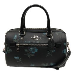 〇〇 COACH コーチ 2way バック VICTORIAN FLORAL PRINT  ヴィクトリアン フローラル プリント F89154 ブルー x ブラック Bランク