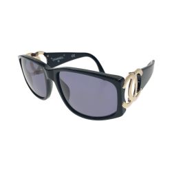 〇〇 CHANEL シャネル ココマーク サングラス 02461 94305 ブラック x ゴールド Bランク