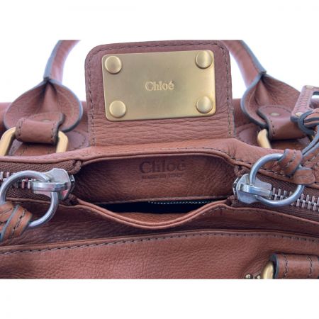  Chloe クロエ パディントン ハンドバッグ ブラウン
