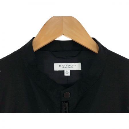  BEAUTY & YOUTH ビューティーアンドユース メンズ ジャケット ノーカラージャケット サイズL ブラック