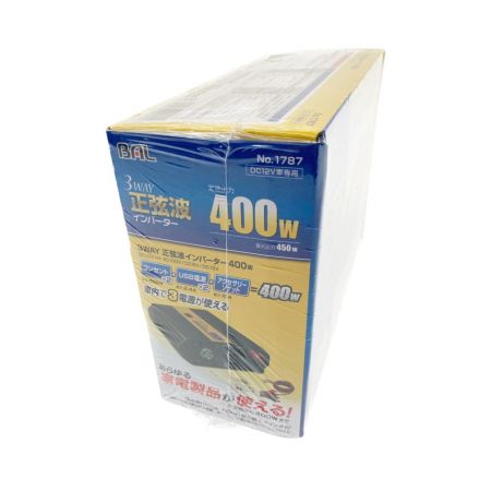  BAL バル BAL バル 車用 3WAY 正弦波インバーター 400W No1787 1787