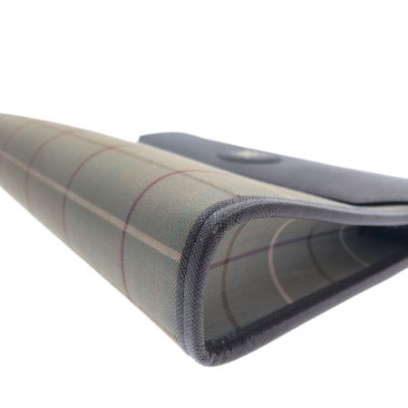  BURBERRY バーバリー スモークドチェック セカンドバック クラッチバック ブラウン