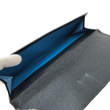  BVLGARI ブルガリ ブルガリ Wホック長財布 シルバー金具 30416 ブラック