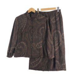 〇〇 Leilian レリアン レディース セットアップ サイズ9 ブラウン Bランク