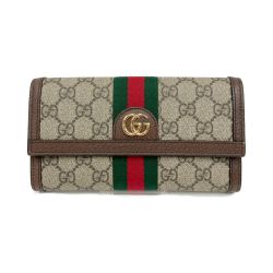 〇〇 GUCCI グッチ オフィディア GG コンチネンタルウォレット 長財布 523153･2149 ブラウン x ベージュ Bランク