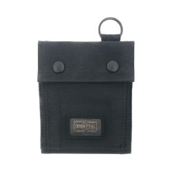 〇〇 PORTER ポーター タンカー 二つ折財布 ウォレット ブラック×グリーン Aランク
