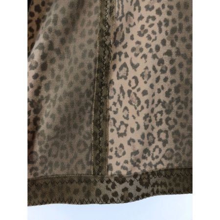  ITALIYA イタリヤ 伊太利屋 レディース セットアップ アニマル柄 ベスト×ボトム サイズ9 カーキ